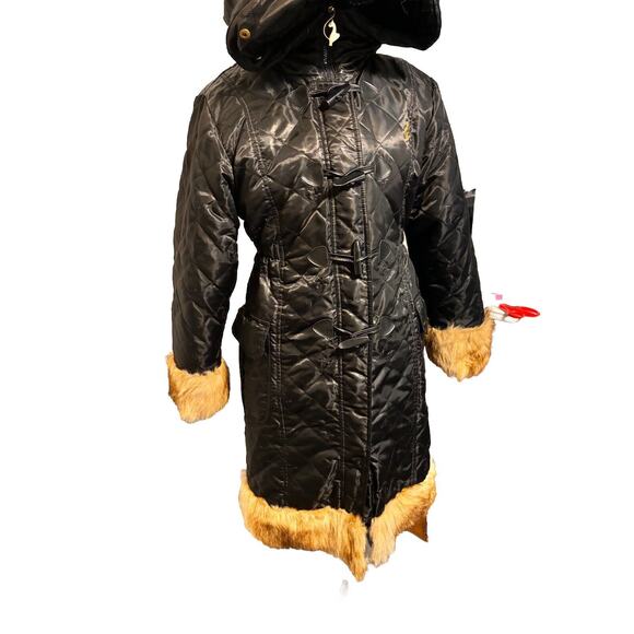 Baby Phat Womens XL Winter Long Puffer Coat Vintage Y2K Street Wear Designer - Picture 3 of 15